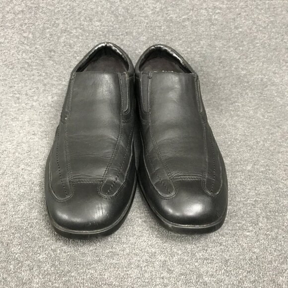 Rockport adiPRENE by adidas Black Leather Slip-On Penny Loafers Shoes Men 8.5 XW - Picture 3 of 7